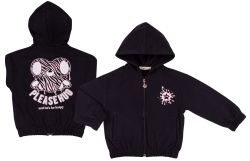 EMC felpa Zip e cappuccio Nero bambina