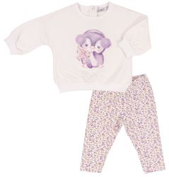 EMC completo felpa e leggings Fiori neonata