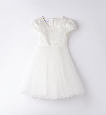 Sarabanda abito cerimonia Tulle Bianco bambina