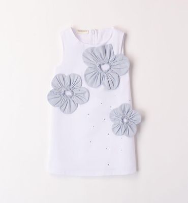 Sarabanda abito Fiori bianco  bambina
