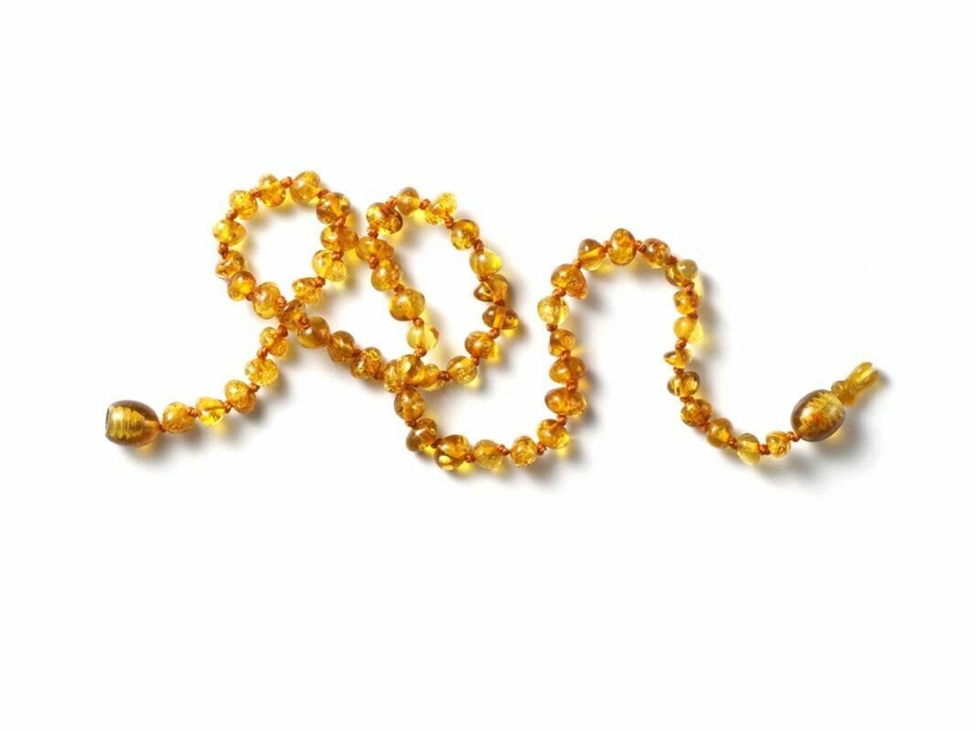 Natinaturali collana dentizione pura ambra baltica colore Miele, 0 mesi+