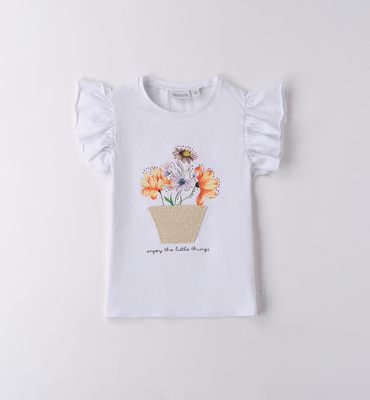 Sarabanda maglia Fiori Arancio bambina