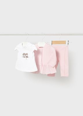 Mayoral Set 3 pezzi giacca Rosa neonata
