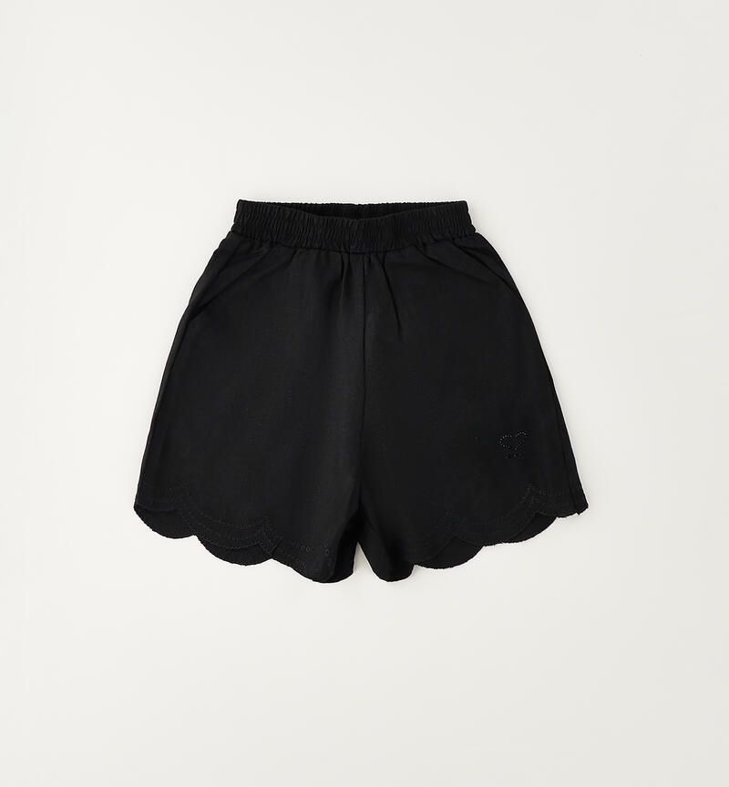 Sarabanda Shorts Lino Nero bambina
