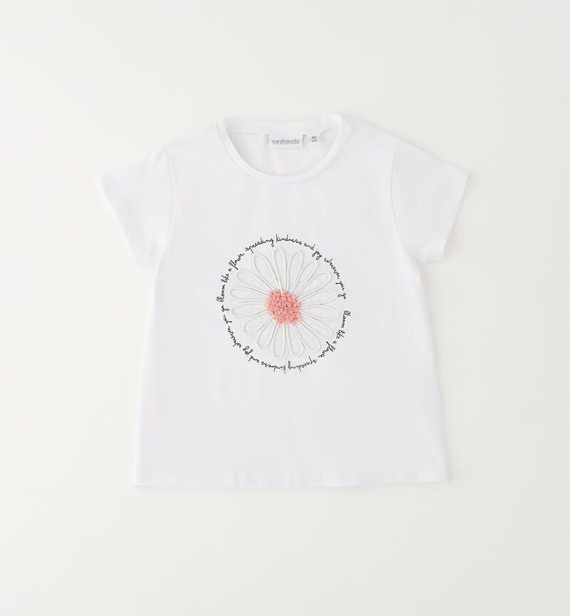 Sarabanda maglia Fiore bianco bambina