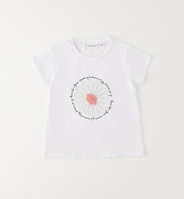 Sarabanda maglia Fiore bianco bambina