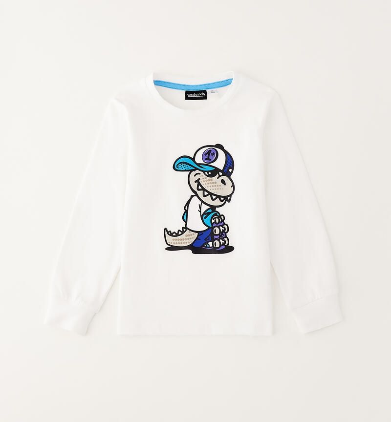 Sarabanda maglia Dino Bianco bambino