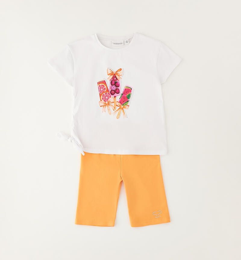 Sarabanda completo leggings Arancio bambina