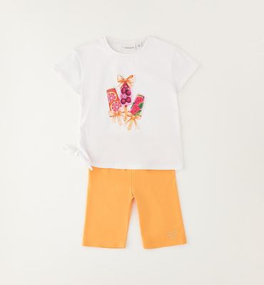 Sarabanda completo leggings Arancio bambina