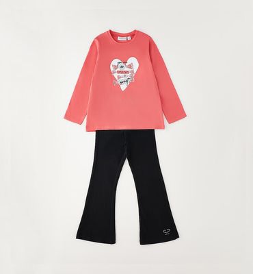 Sarabanda completo leggings Corallo bambina