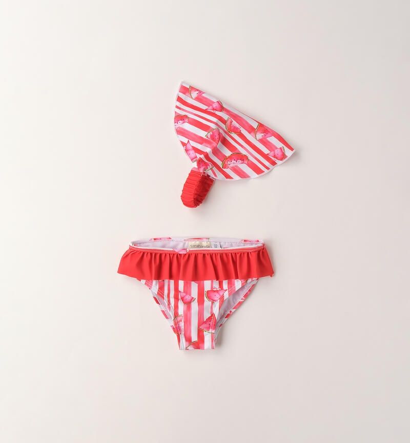 Sarabanda costume e bandana Rosso bambina