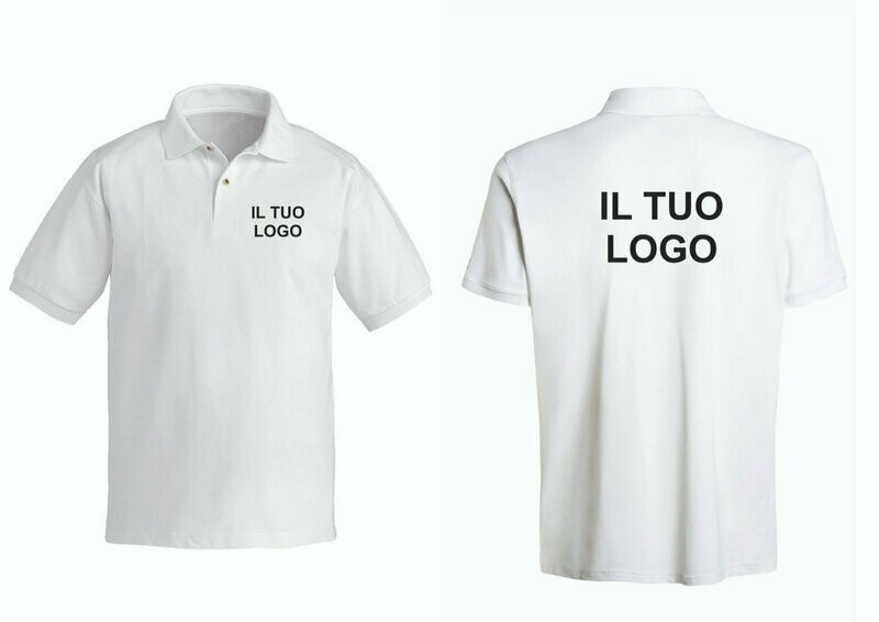 50 PZ Polo adulto mezza manica stampa in serigrafia fronte e retro 50 PZ Polo adulto mezza manica stampa in serigrafia fronte e retro