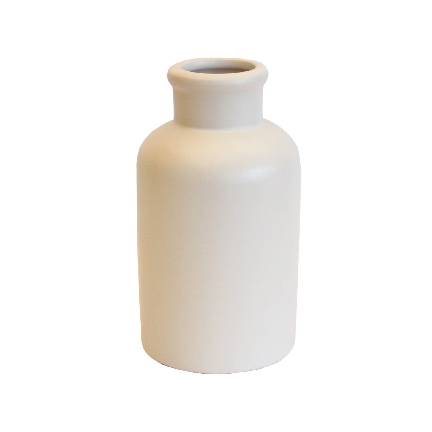 Bottle Lipped Ceramic Speci White