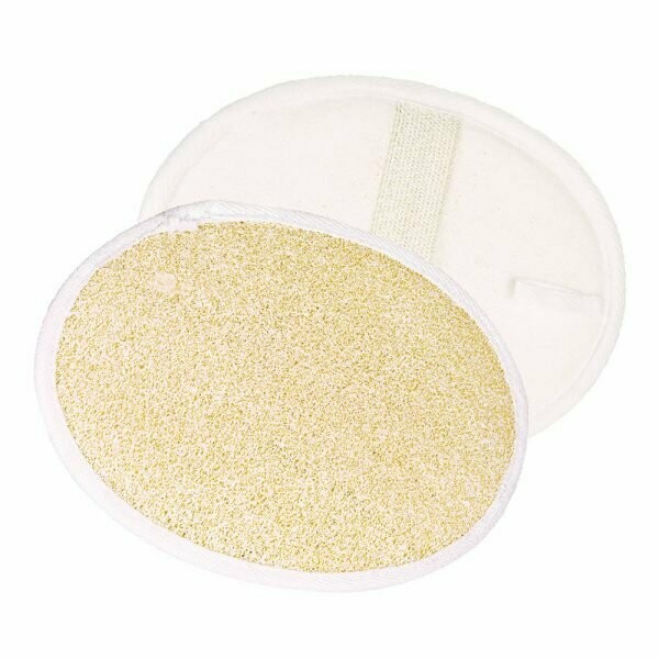 TAMPON DE MASSAGE BIFACE LOOFAH/COTON