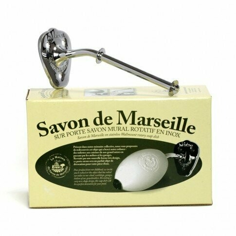 PORTE SAVON MURAL ROTATIF "ECOLIER" EN INOX BRILLANT