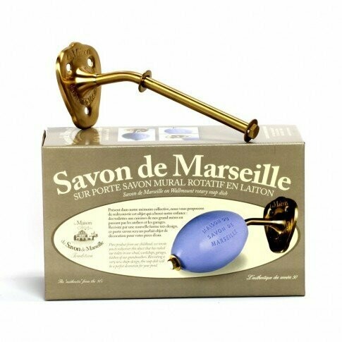 PORTE SAVON MURAL ROTATIF "ECOLIER" EN LAITON BROSSE