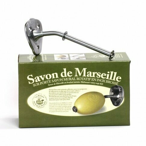 PORTE SAVON MURAL ROTATIF "ECOLIER" EN INOX BROSSE