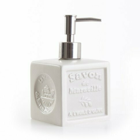 DISTRIBUTEUR DE SAVON EN CERAMIQUE IVOIRE CUBE