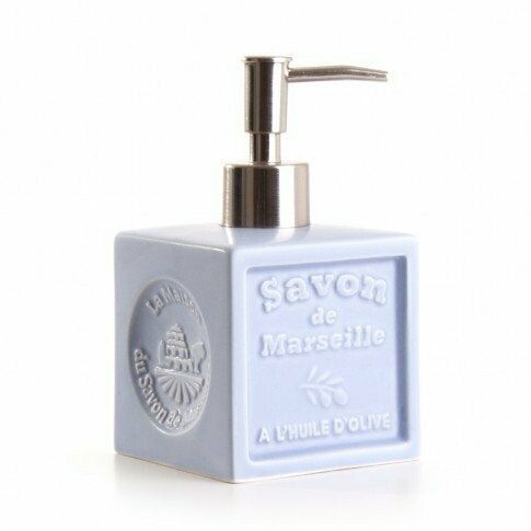 DISTRIBUTEUR DE SAVON EN CERAMIQUE LAVANDE CUBE