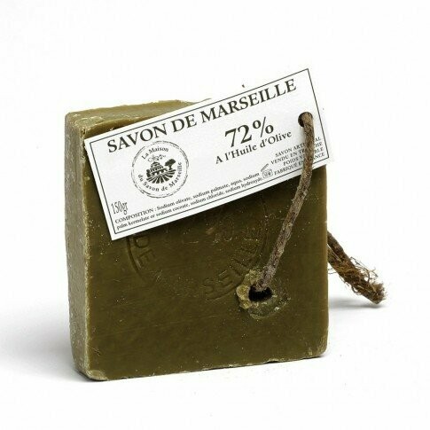 TRANCHE DE SAVON DE MARSEILLE 72% OLIVE 150G