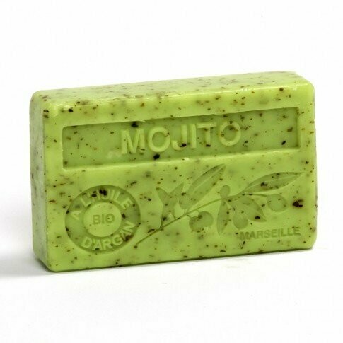 SAVON PARFUMEEXFOLIANT ENRICHI A L'HUILE D'ARGAN BIO 100G - MOJITO