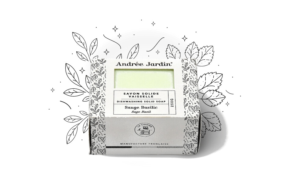 SAVON SOLIDE DE VAISSELLE - SAUGE/BASILIC 250G