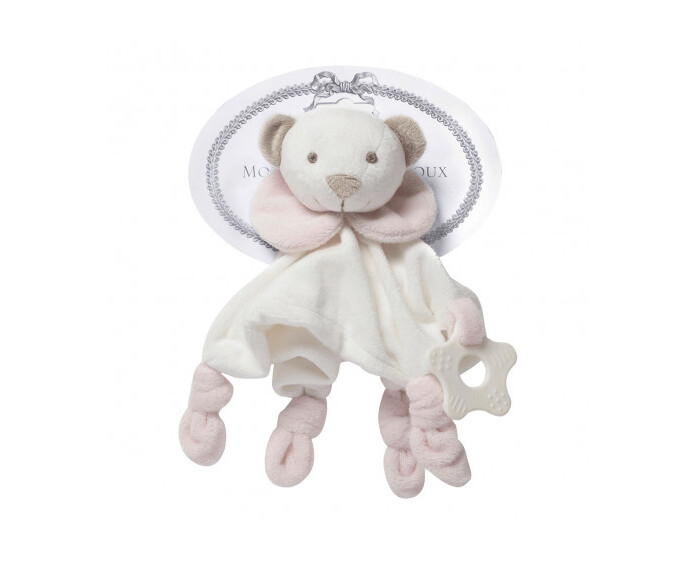 TOUDOUX JOUET ROSE AVEC ANNEAU DE DENTITION
