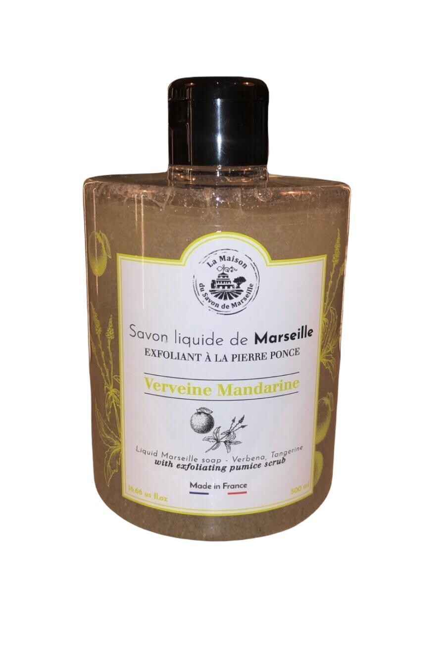 SAVON LIQUIDE DE MARSEILLE EXFOLIANT VERVEINE MANDARINE 500ML