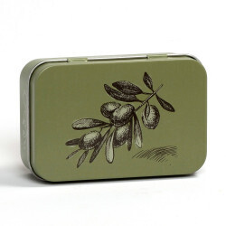 BOITE SAVON METAL - OLIVE