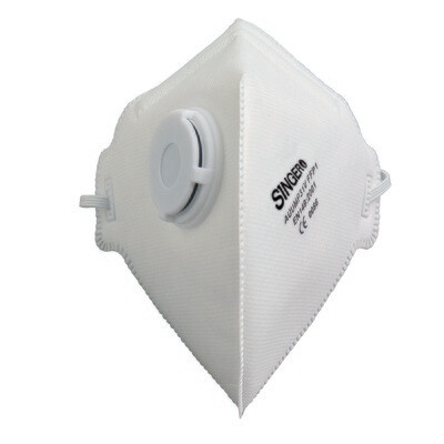 Demi-masque pliable avec valve. FFP1 NR. Boite de 20 pieces. (Paquet de 12 boites)