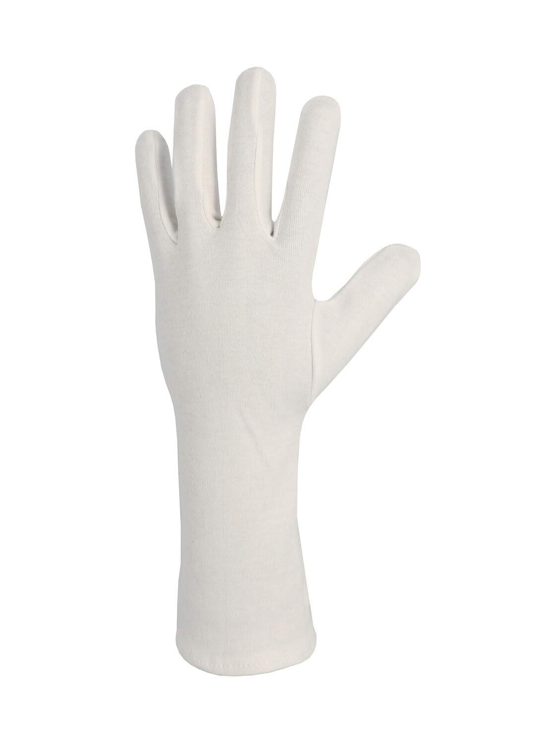 Gant coton Interlock blanchi avec ourlet. Longueur 35 cm. (10 paires)
