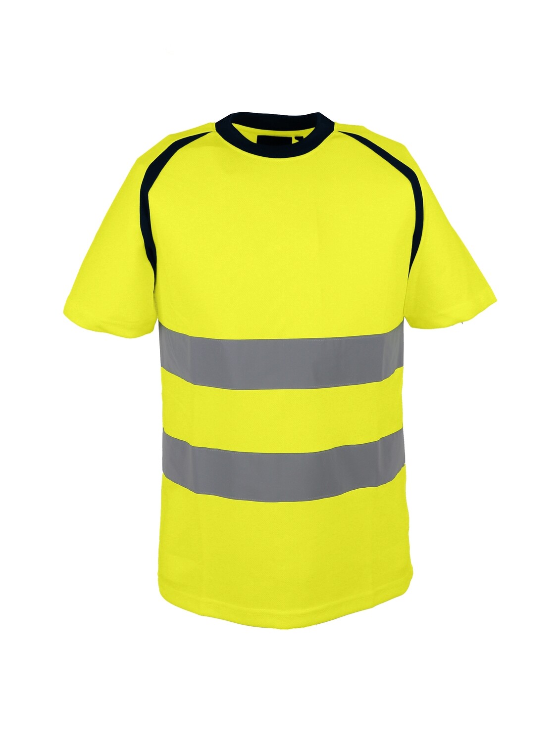 T-shirt jaune. 100% polyester bird-eye. 150 gm2.
