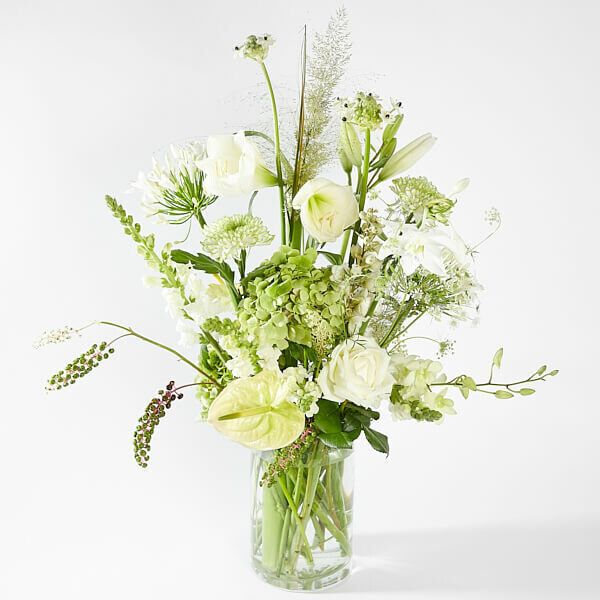 Boeket in vaas wit