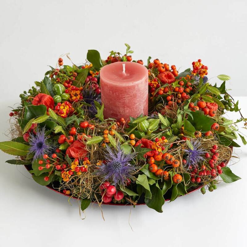 Herfst Krans met kaars