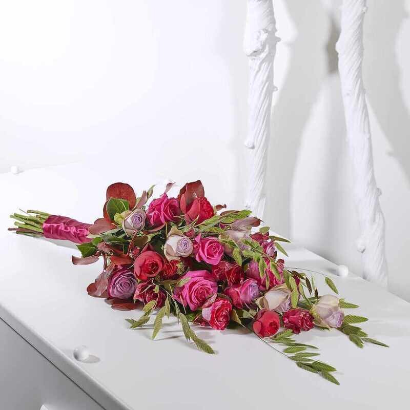 Rouwboeket bijzonder roos