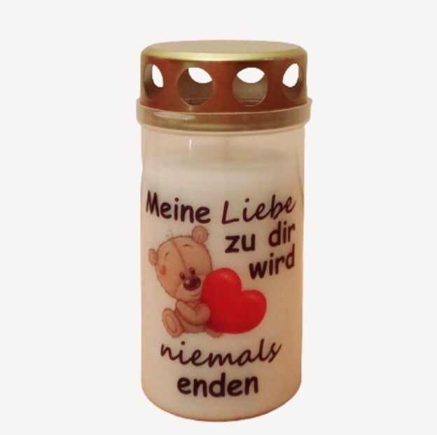 Grabkerze Herzteddybär *32*