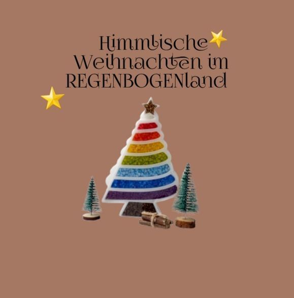 Regenbogen WEIHNACHTSBAUM Grabdeko