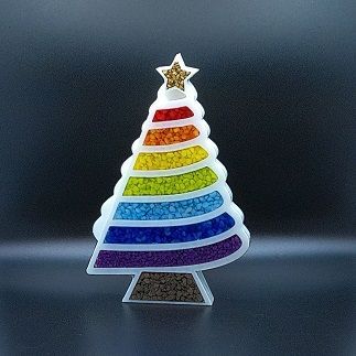 Regenbogen WEIHNACHTSBAUM Grabdeko