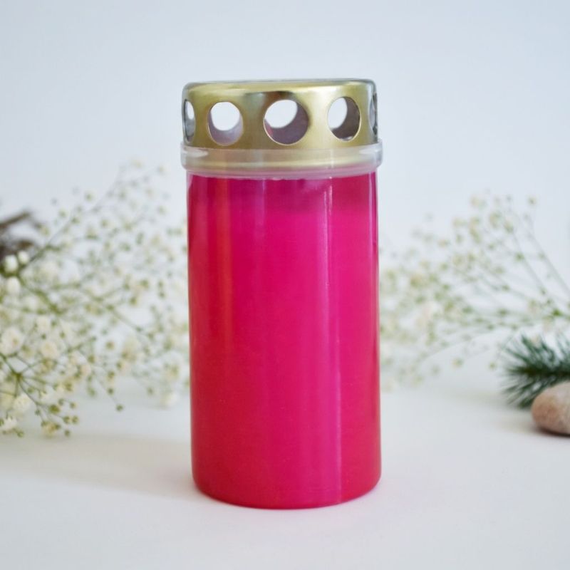 Grabkerze Pink