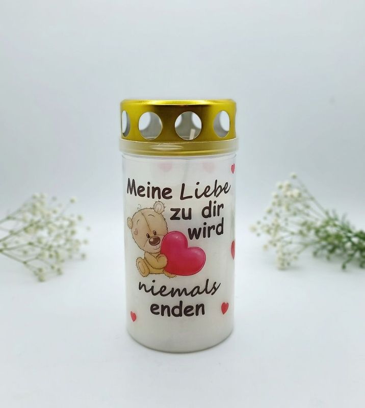 Grabkerze Herzteddybär *32*