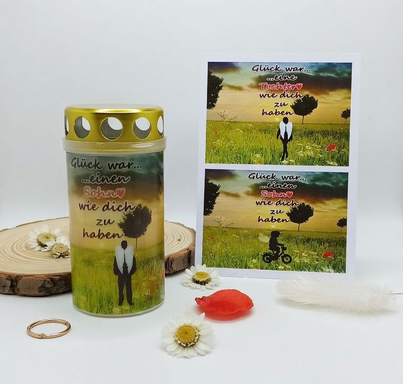 Grabkerze SOHN TOCHTER *E9*