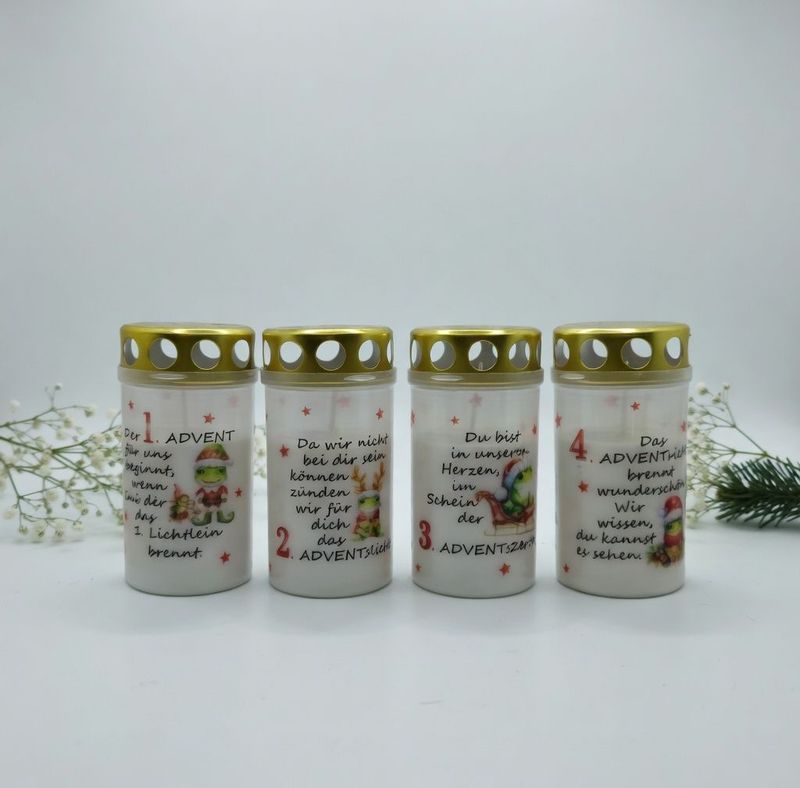 4er Set ADVENT Frösche *W18*