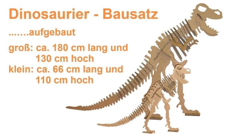 Dinosaurier - Bausatz aus Wellpappe (groß) Dinosaurier - Bausatz aus Wellpappe (groß)