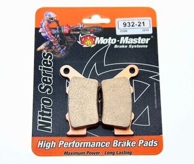 Moto master nitro sintered compound brake pads to suit KTM/Husky (Rear 94-03)