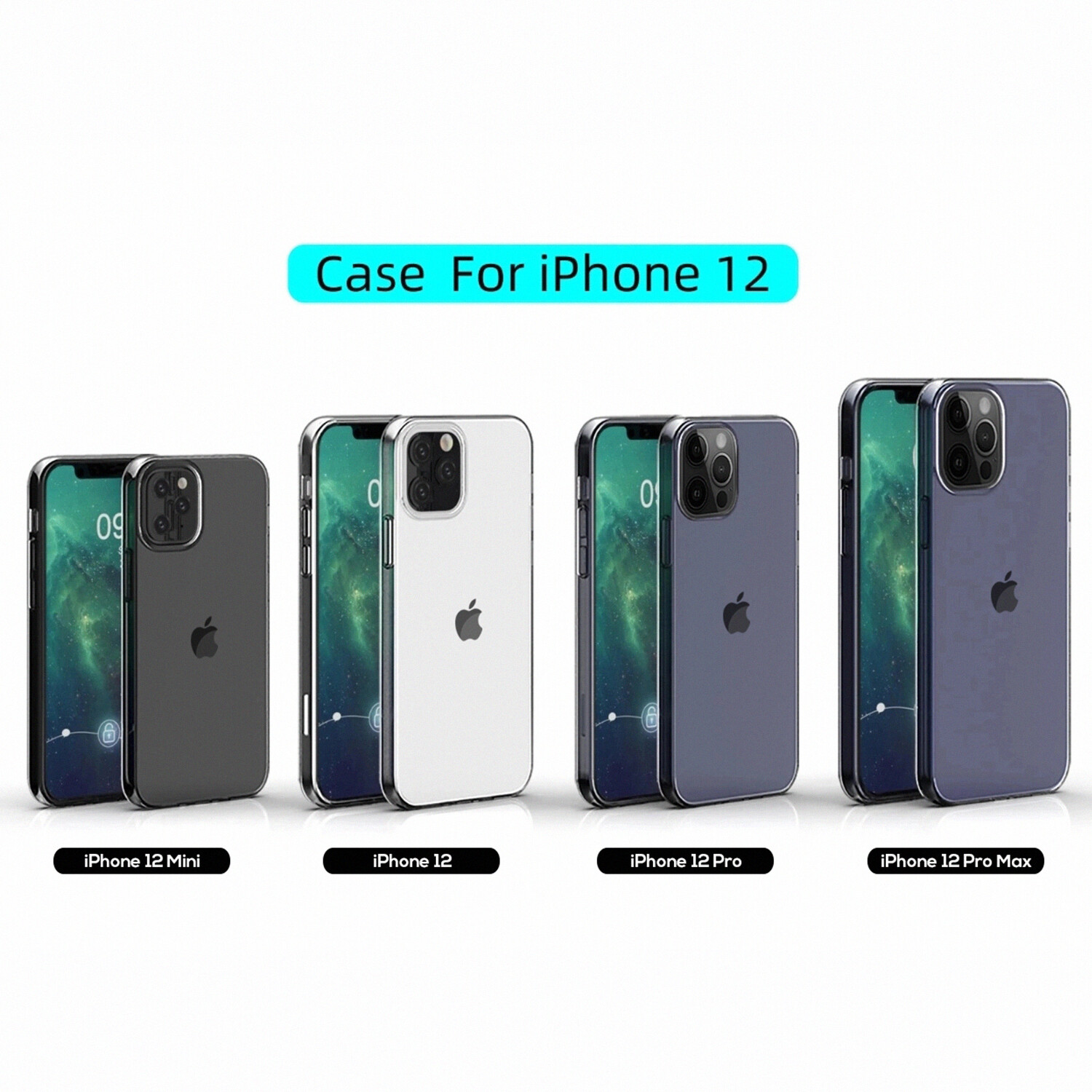 WESTLY Shockproof Ultra Clear Case for iPhone 12 / Mini / Pro / Pro Max (Covers for All 2020 Models Available) Drop Protection Cover for iPhone 12 Pro