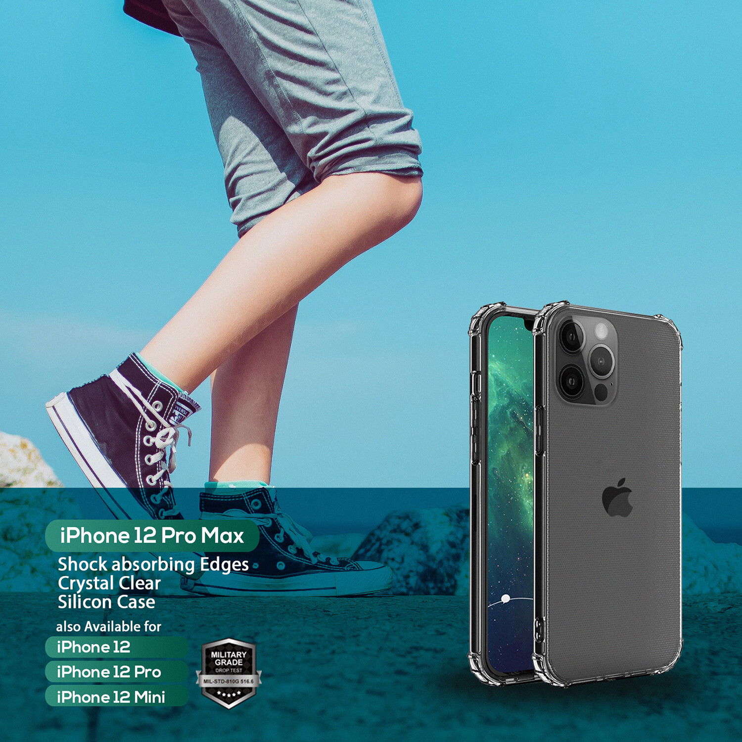 WESTLY Shockproof Ultra Clear Case for iPhone 12 / Mini / Pro / Pro Max (Covers for All 2020 Models Available) Drop Protection Cover for iPhone 12 Pro