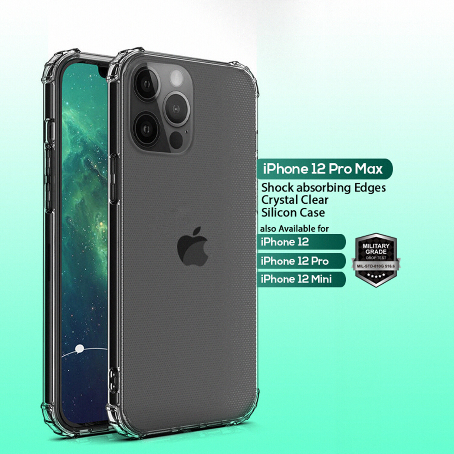 WESTLY Shockproof Ultra Clear Case for iPhone 12 / Mini / Pro / Pro Max (Covers for All 2020 Models Available) Drop Protection Cover for iPhone 12 Pro