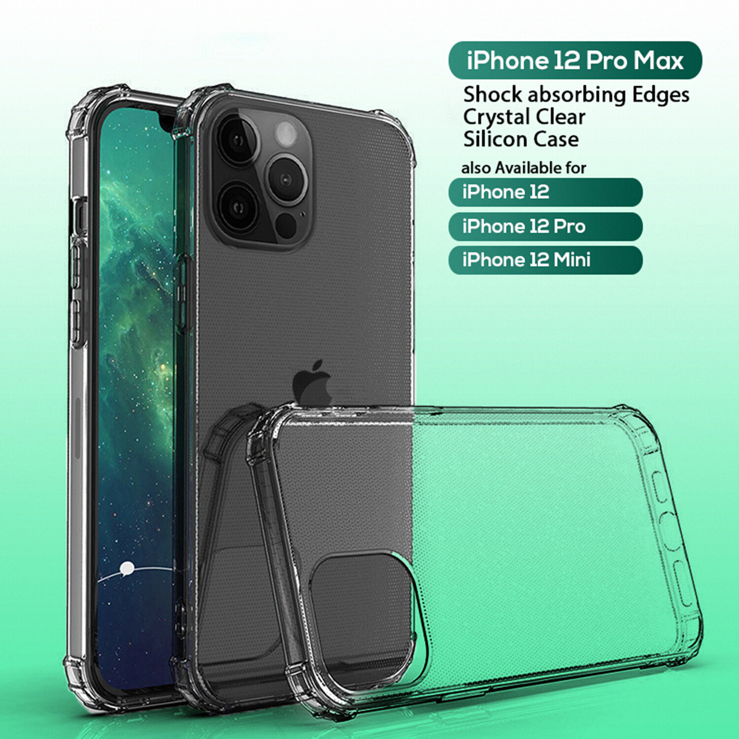 WESTLY Shockproof Ultra Clear Case for iPhone 12 / Mini / Pro / Pro Max (Covers for All 2020 Models Available) Drop Protection Cover for iPhone 12 Pro
