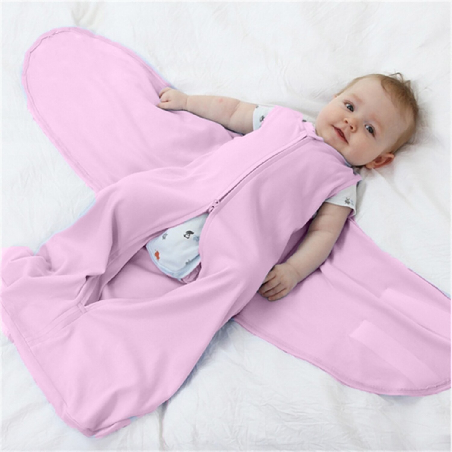 Westly Baby Sleep Sacks 0-6 Months, Baby Girl Pink Swaddle Sleeping Bag, 2 Pack, Wearable Blanket 100% Cotton…