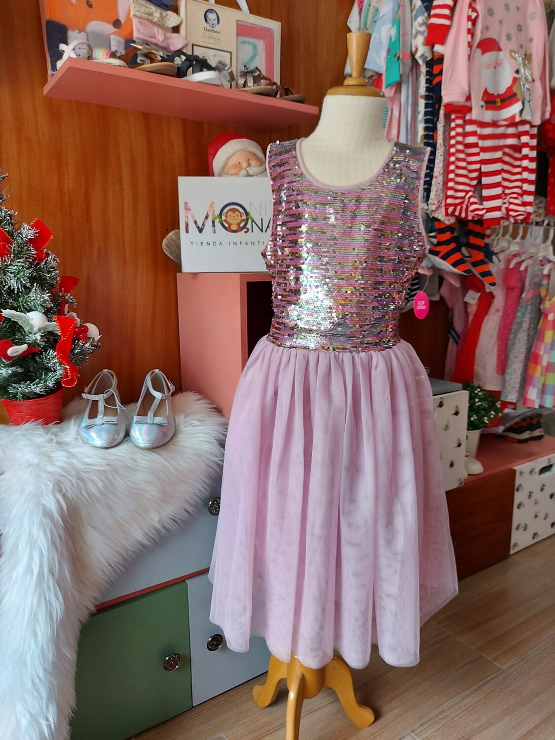 Vestido, lentejuelas reversibles, Place, 10-12 años